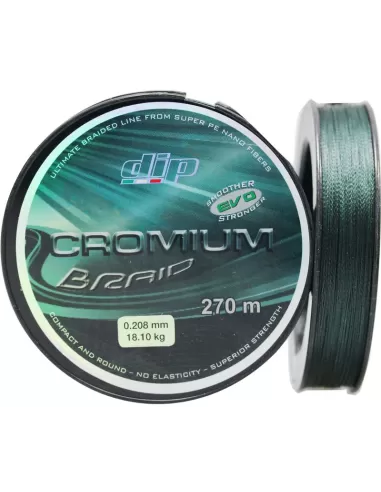 Cromium tresse pêche Dip 270 mètres de fil