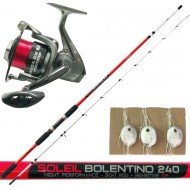 Kolpo Coastal Trolling Kit Complete Fishing Rod 6 Artificial Reel, Rod 1.50  mt, reel with wire 50 lb, 6 minnow. : : Sports & Outdoors